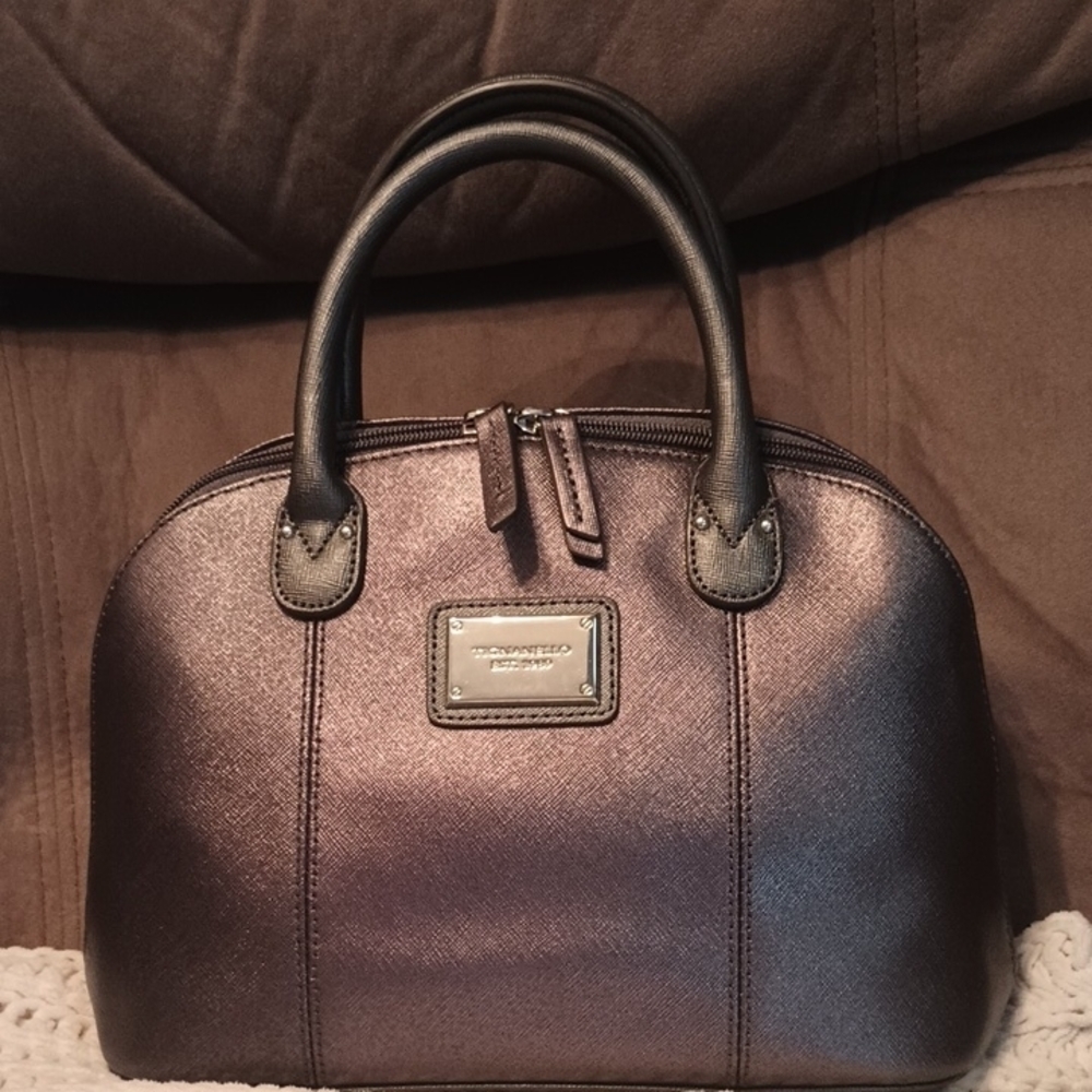 Tignanello Silver Metallic Handbag